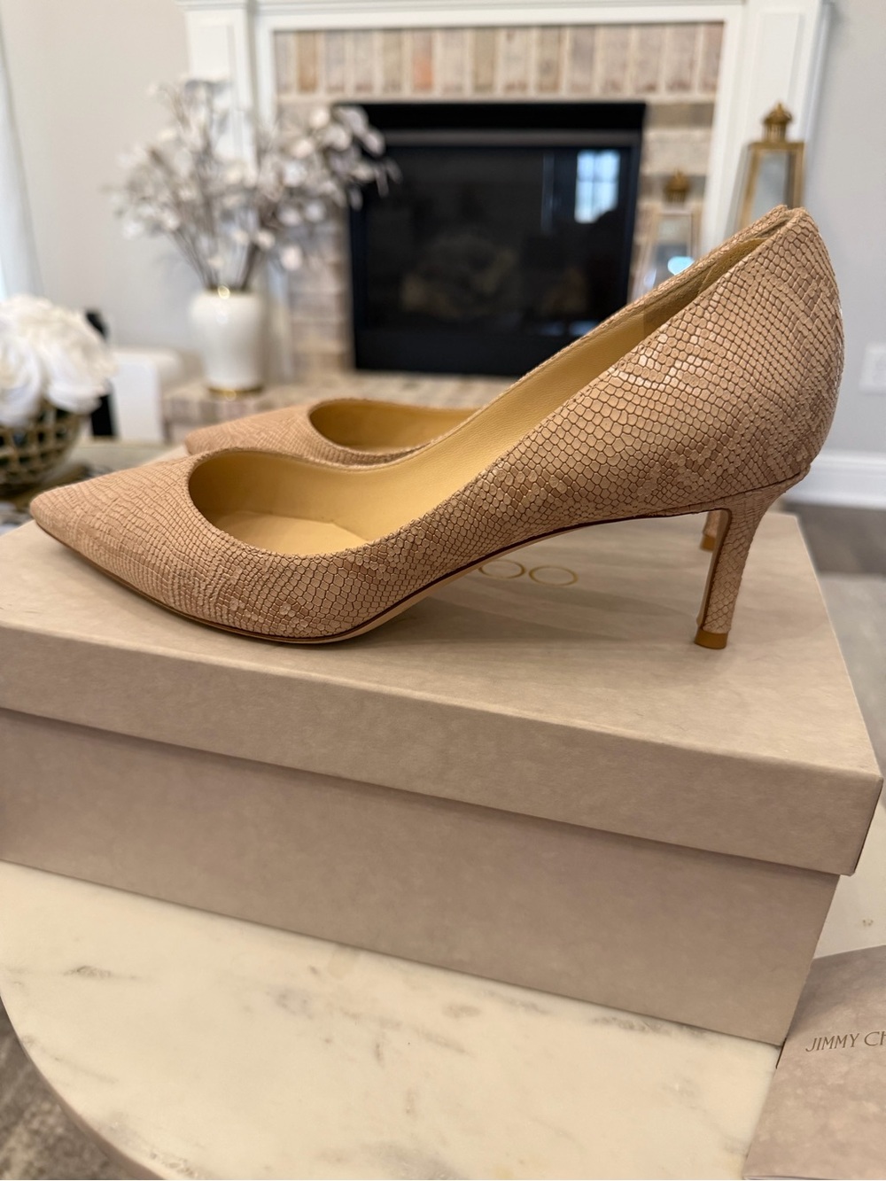 Jimmy Choo Nude Romy Pumps Size 8.5